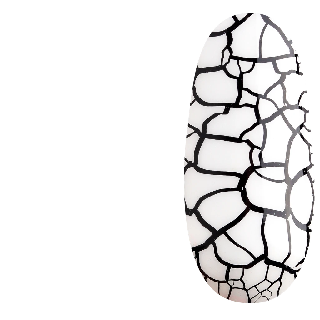 GL 3051 BLACK Gel Polish Craquelure White 15g TPO FREE