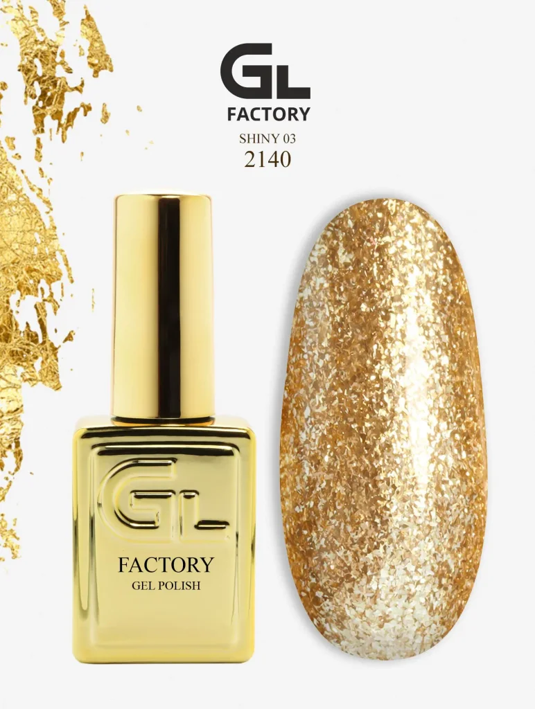GL 2140 GOLD Gel Polish Shiny 03 15g TPO FREE