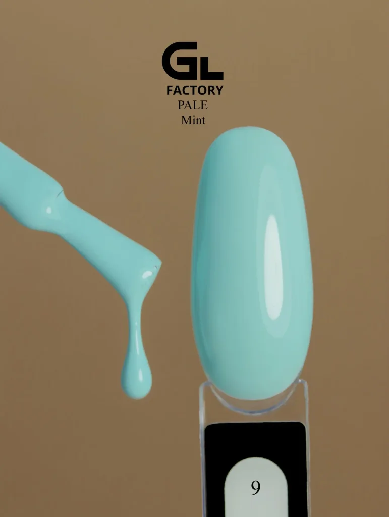 1077 Pale Mint Black Color Gel Polish Pale Mint 9 g 15 15 g