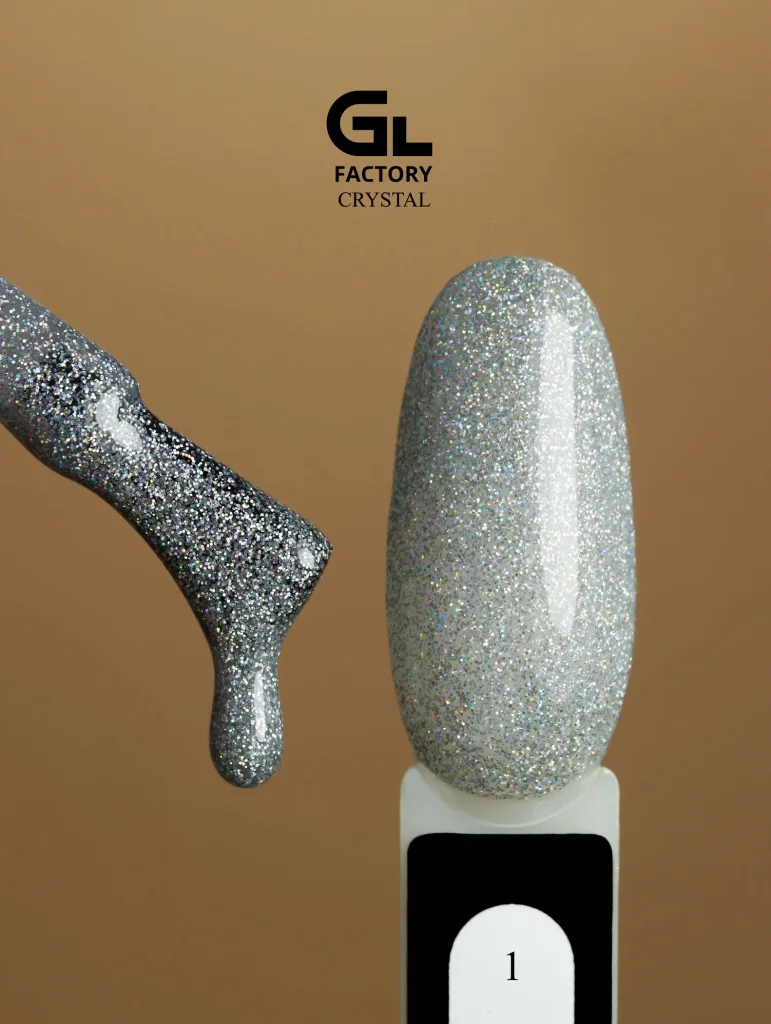 2037 Crystal Black Color Gel Polish Crystal 1 g 15 15 g
