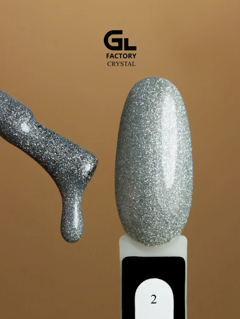 2038 Crystal Black Color Gel Polish Crystal 2 g 15 15 g