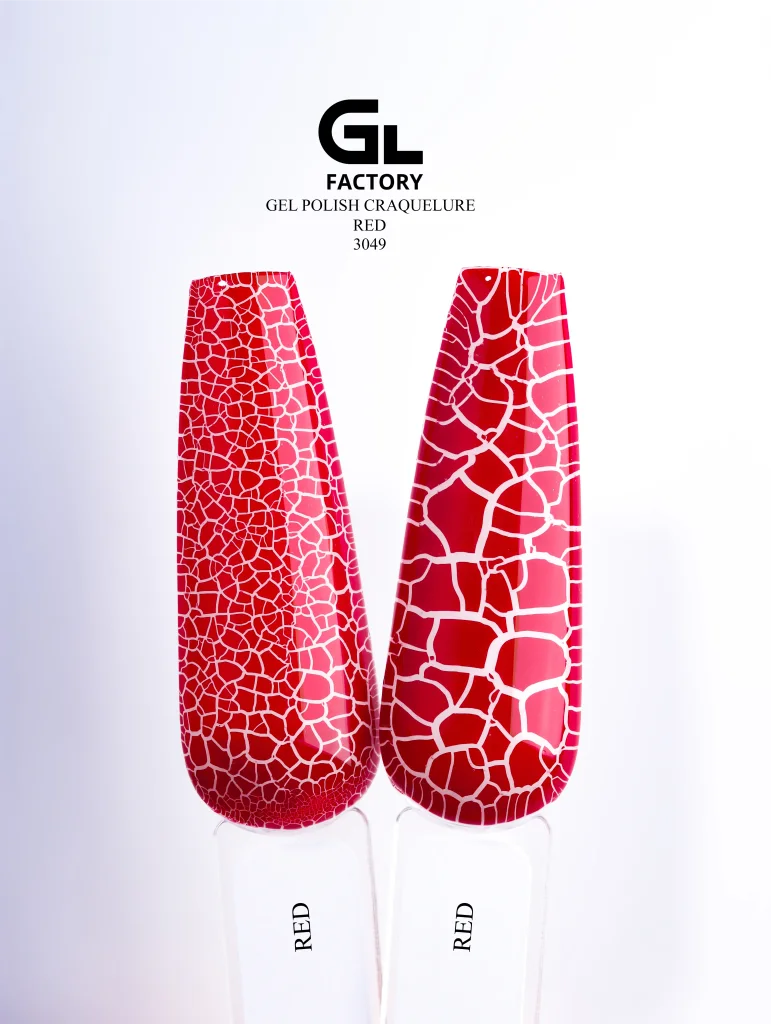 3049 Craquelure Red Gold Color Gel Polish Craquelure Red g 15 15 g