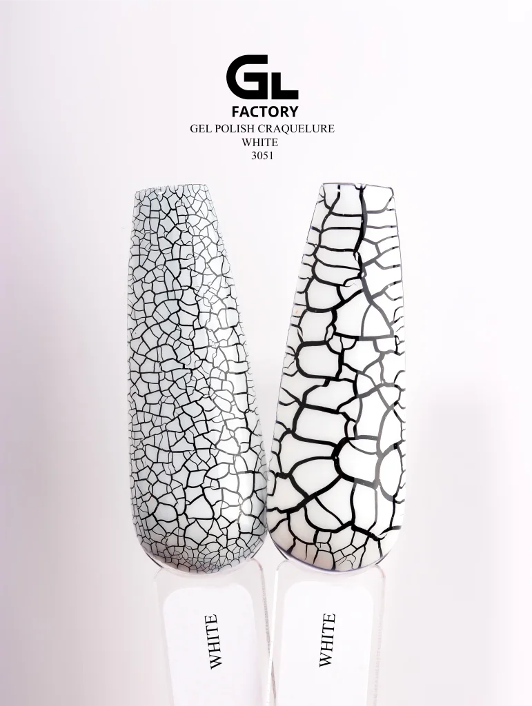 3051 Craquelure White Gold Color Gel Polish Craquelure White g 15 15 g