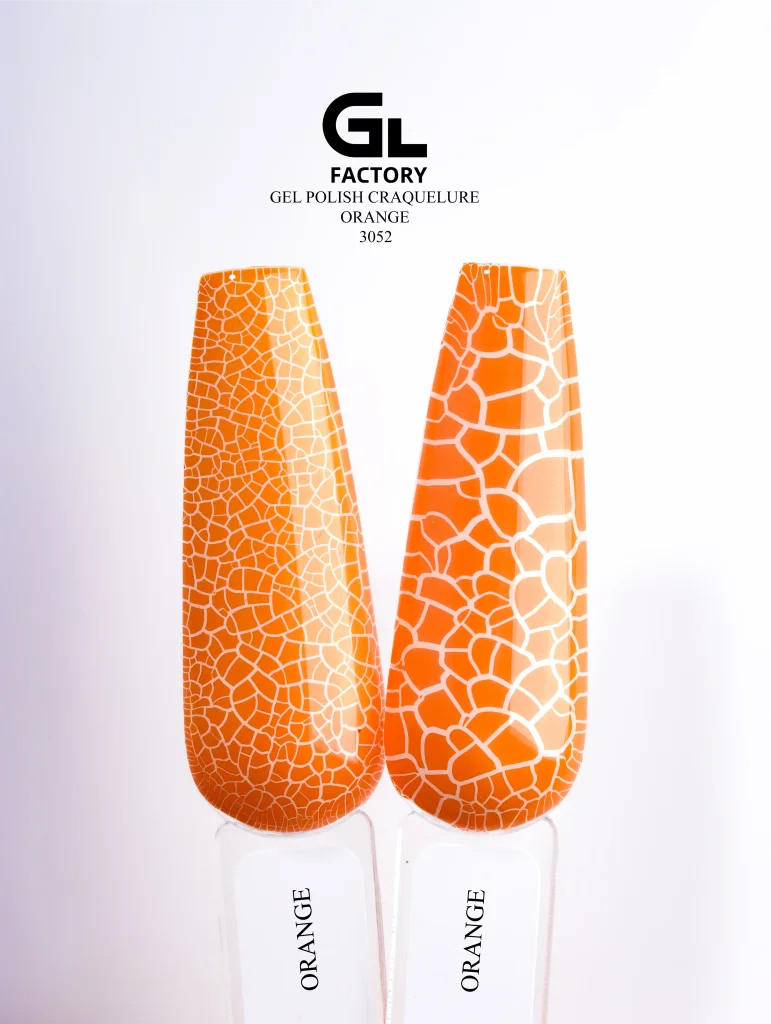 3052 Craquelure Orange Gold Color Gel Polish Craquelure Orange g 15 15 g