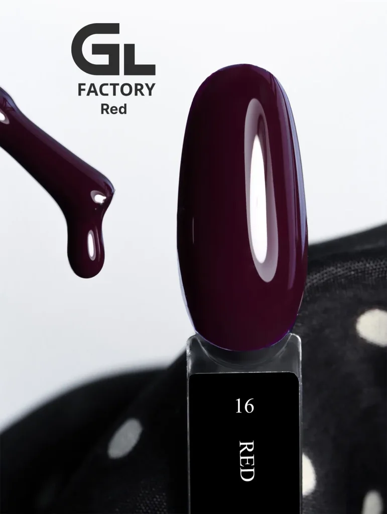 GL-1195 Red Gel Polish Black