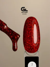 GL-2188 Rubin Gel Polish Black image 1