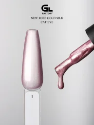37535 Color Rose Gold Silk Cat Eye Black Gel Polish 15 g