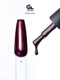 37678 Color Ruby Red Black Gel Polish 15 g
